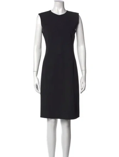 Pre-owned Theory Virgin Wool Knee-length Dress In Black