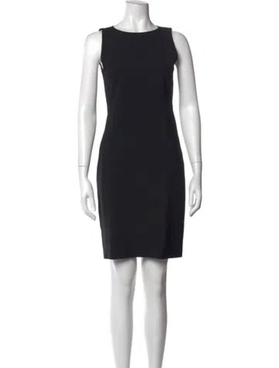 Pre-owned Theory Virgin Wool Knee-length Dress In Black