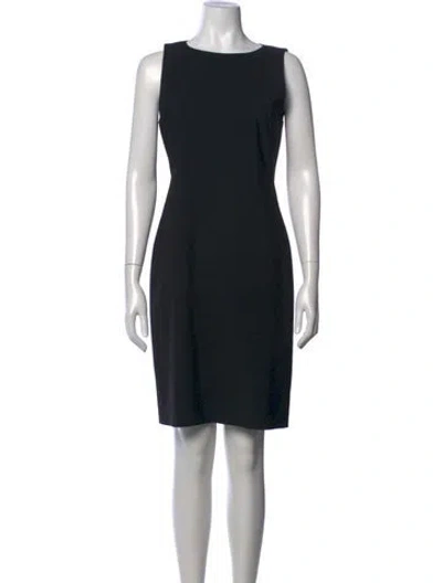 Pre-owned Theory Virgin Wool Knee-length Dress In Black