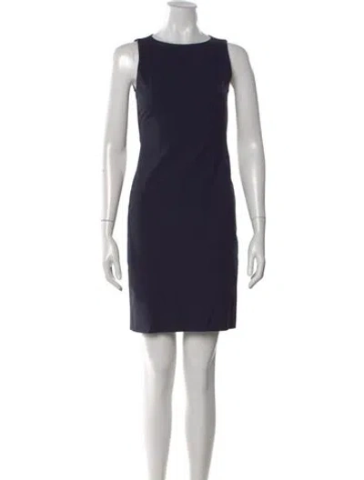 Pre-owned Theory Virgin Wool Knee-length Dress In Blue