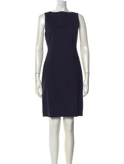 Pre-owned Theory Virgin Wool Knee-length Dress In Blue
