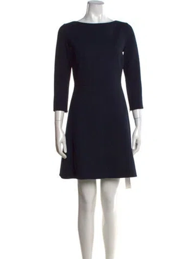 Pre-owned Theory Virgin Wool Knee-length Dress In Blue
