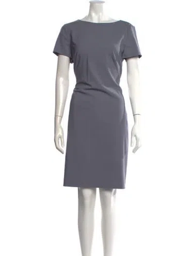 Pre-owned Theory Virgin Wool Knee-length Dress In Gray