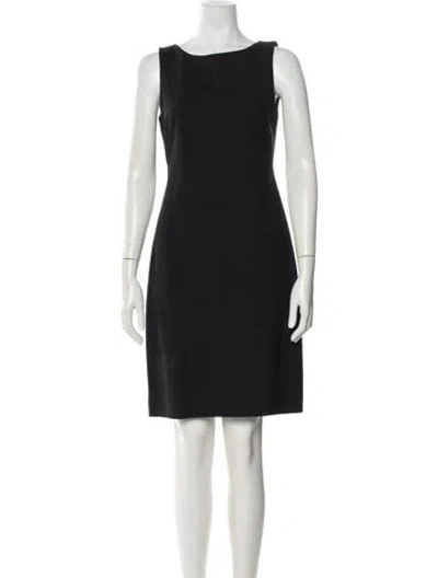 Pre-owned Theory Virgin Wool Knee-length Dress W/ Tags In Black
