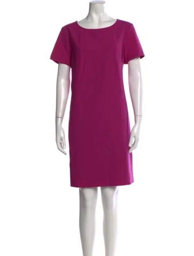 Pre-owned Theory Virgin Wool Knee-length Dress W/ Tags In Purple