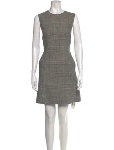 Pre-owned Theory Virgin Wool Mini Dress In Black