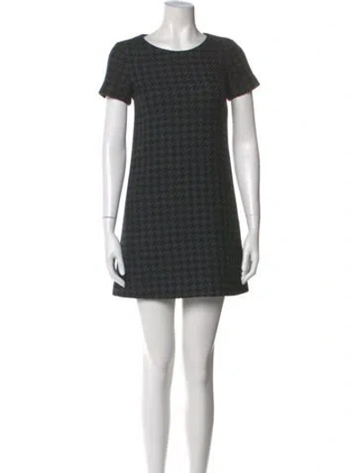 Pre-owned Theory Virgin Wool Mini Dress In Black