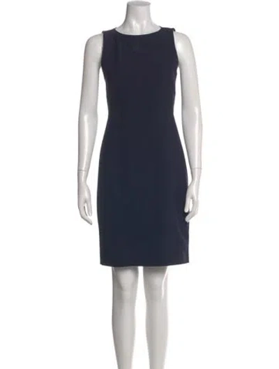 Pre-owned Theory Virgin Wool Mini Dress In Black