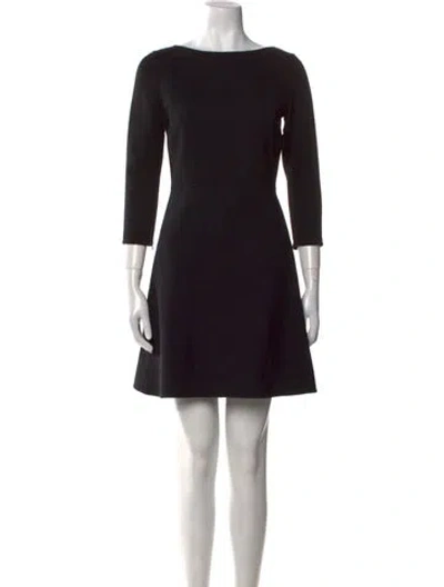 Pre-owned Theory Virgin Wool Mini Dress In Black