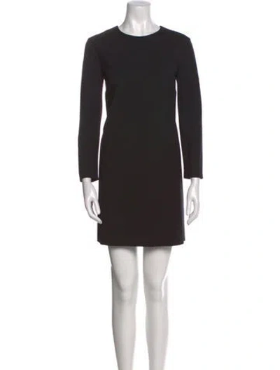 Pre-owned Theory Virgin Wool Mini Dress In Black