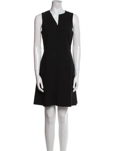 Pre-owned Theory Virgin Wool Mini Dress In Black