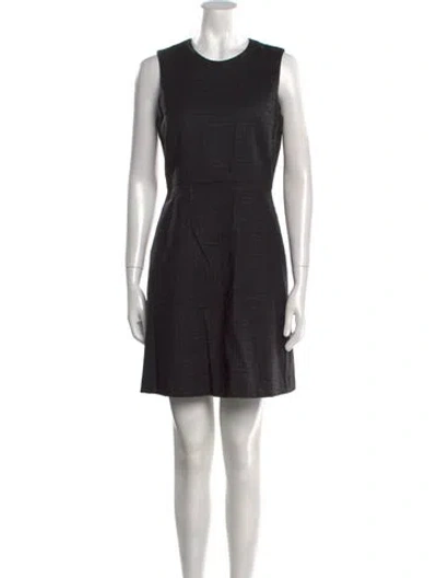 Pre-owned Theory Virgin Wool Mini Dress In Black