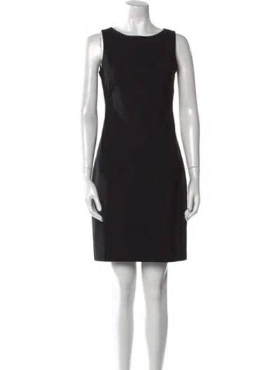 Pre-owned Theory Virgin Wool Mini Dress In Black