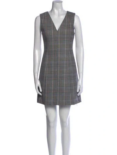 Pre-owned Theory Virgin Wool Mini Dress In Black