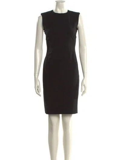 Pre-owned Theory Virgin Wool Mini Dress In Black