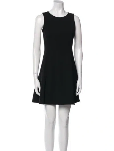 Pre-owned Theory Virgin Wool Mini Dress In Black