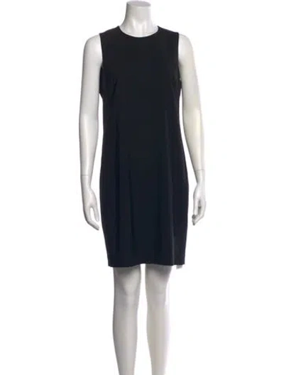 Pre-owned Theory Virgin Wool Mini Dress In Black