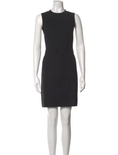 Pre-owned Theory Virgin Wool Mini Dress In Black