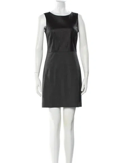 Pre-owned Theory Virgin Wool Mini Dress In Black