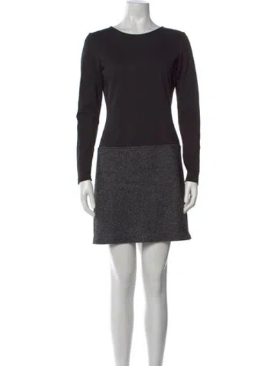 Pre-owned Theory Virgin Wool Mini Dress In Black