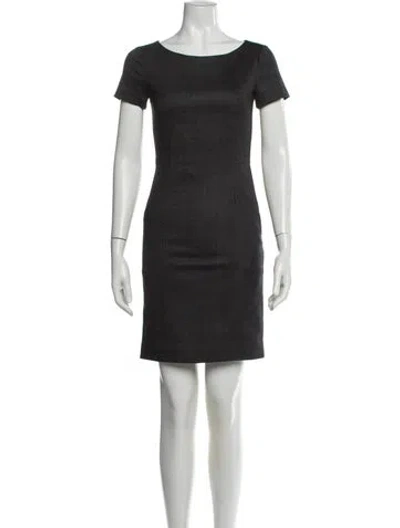 Pre-owned Theory Virgin Wool Mini Dress In Black