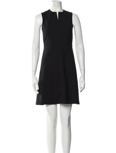 Pre-owned Theory Virgin Wool Mini Dress In Black