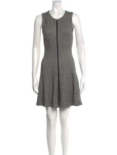 Pre-owned Theory Virgin Wool Mini Dress In Black