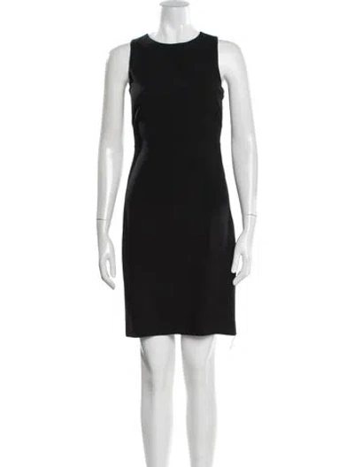 Pre-owned Theory Virgin Wool Mini Dress In Black