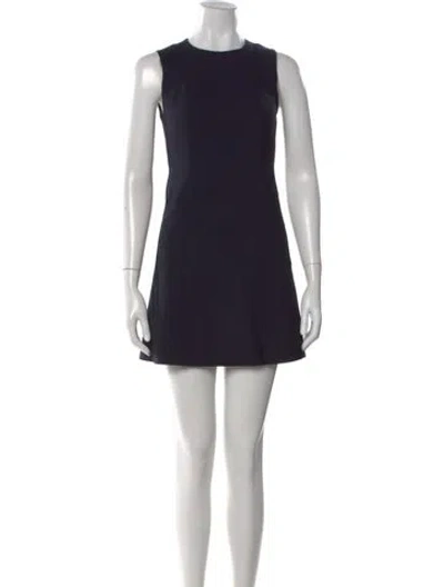 Pre-owned Theory Virgin Wool Mini Dress In Black