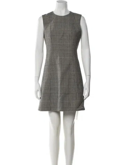 Pre-owned Theory Virgin Wool Mini Dress In Black
