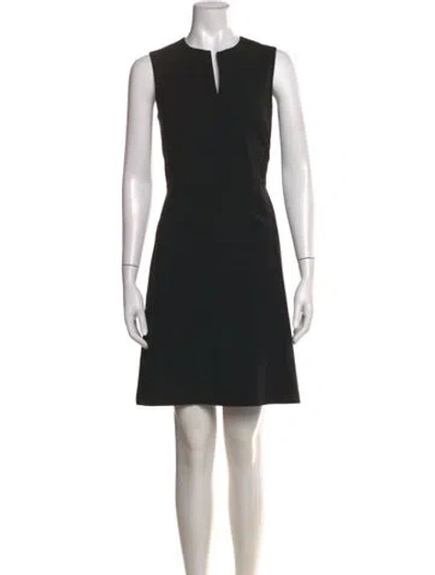 Pre-owned Theory Virgin Wool Mini Dress In Black
