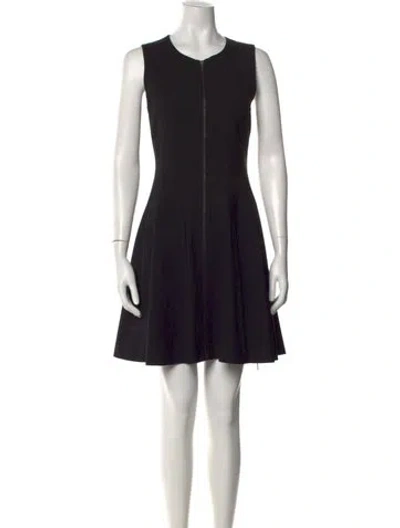 Pre-owned Theory Virgin Wool Mini Dress In Black