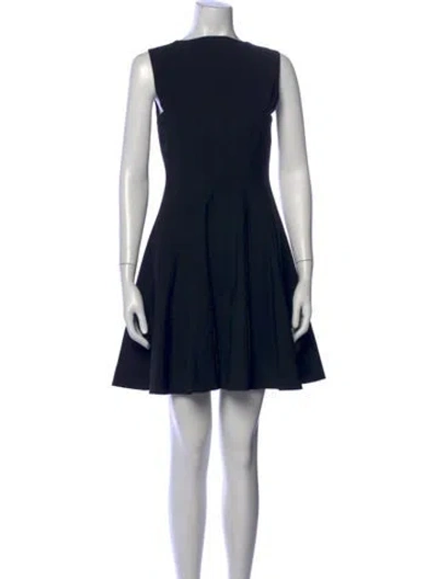 Pre-owned Theory Virgin Wool Mini Dress In Black