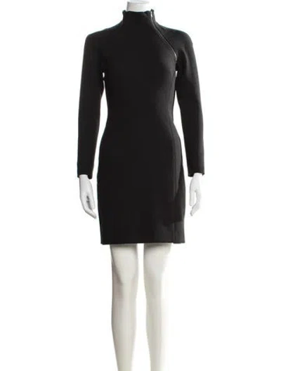 Pre-owned Theory Virgin Wool Mini Dress In Black