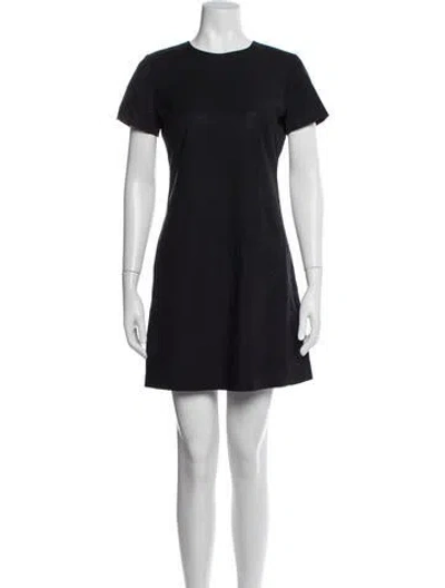Pre-owned Theory Virgin Wool Mini Dress In Black