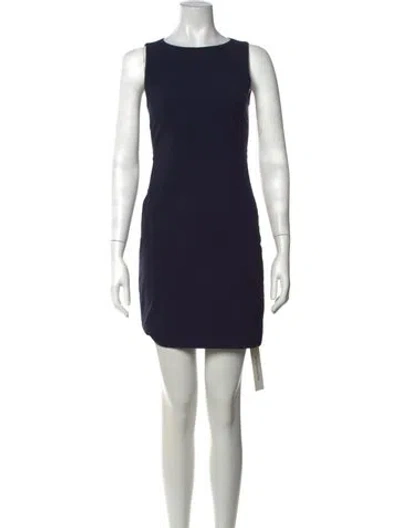 Pre-owned Theory Virgin Wool Mini Dress In Black