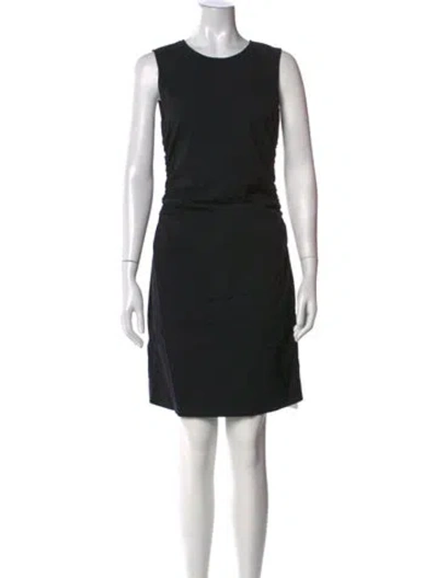 Pre-owned Theory Virgin Wool Mini Dress In Black