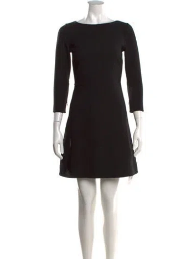 Pre-owned Theory Virgin Wool Mini Dress In Black