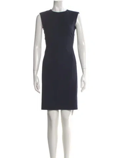 Pre-owned Theory Virgin Wool Mini Dress In Blue