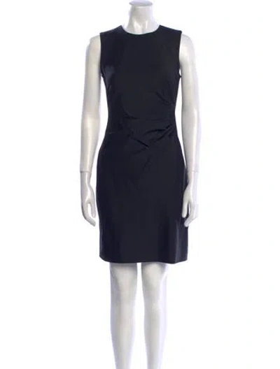 Pre-owned Theory Virgin Wool Mini Dress In Blue
