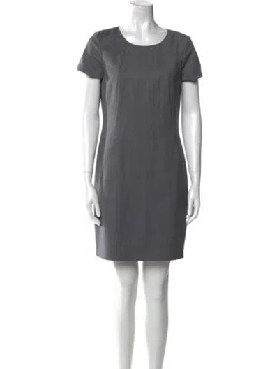 Pre-owned Theory Virgin Wool Mini Dress In Blue