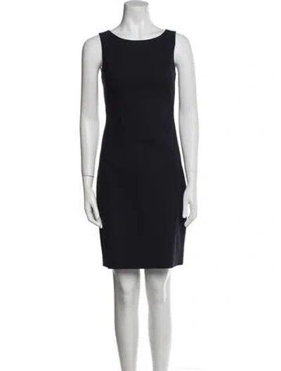 Pre-owned Theory Virgin Wool Mini Dress In Blue