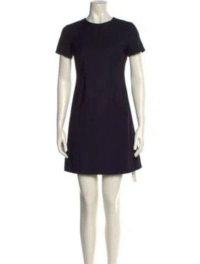 Pre-owned Theory Virgin Wool Mini Dress In Blue