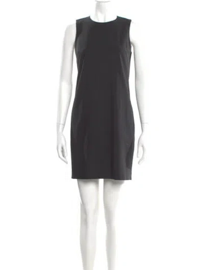 Pre-owned Theory Virgin Wool Mini Dress In Gray