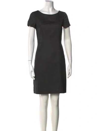 Pre-owned Theory Virgin Wool Mini Dress In Gray