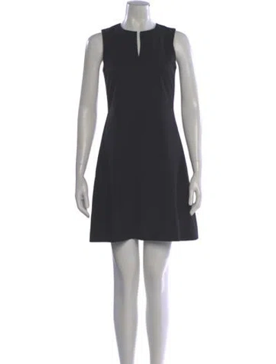 Pre-owned Theory Virgin Wool Mini Dress In Gray
