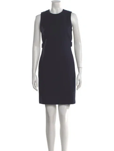 Pre-owned Theory Virgin Wool Mini Dress In Gray