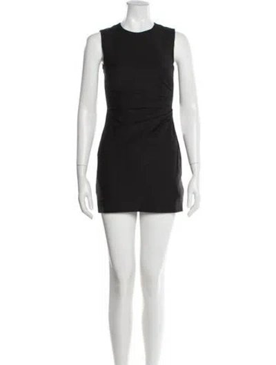 Pre-owned Theory Virgin Wool Mini Dress In Gray