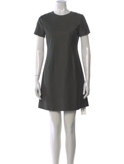 Pre-owned Theory Virgin Wool Mini Dress In Gray