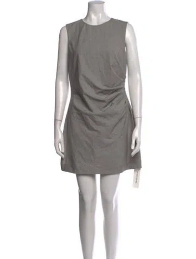 Pre-owned Theory Virgin Wool Mini Dress In Gray